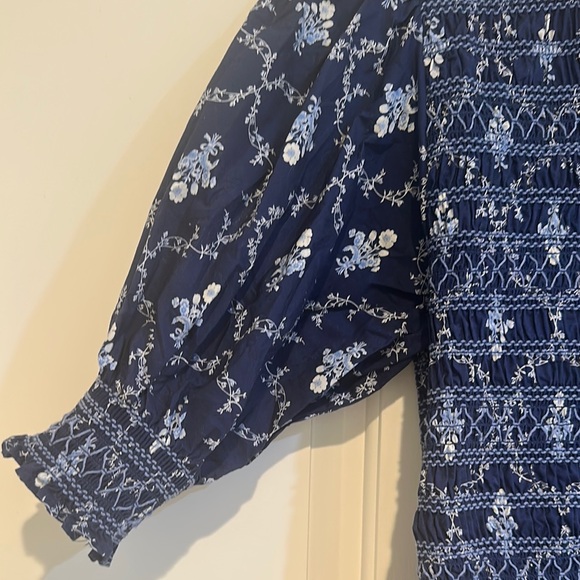 Hill House Floral Blue Dress - Picture 3 of 4